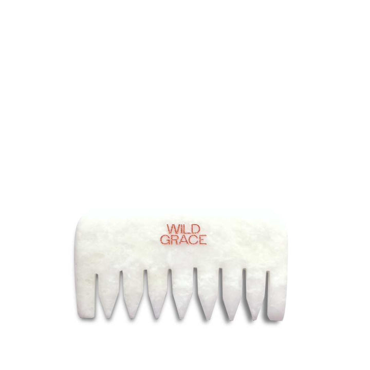 WILD GRACE white jade hair comb