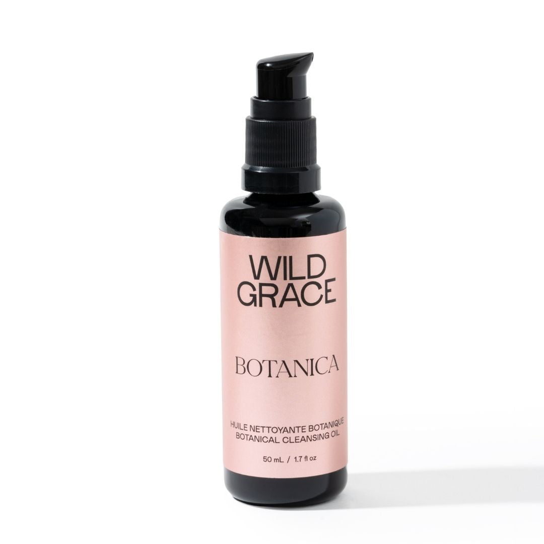 Wild Grace Botanica skincare bottle on a white background