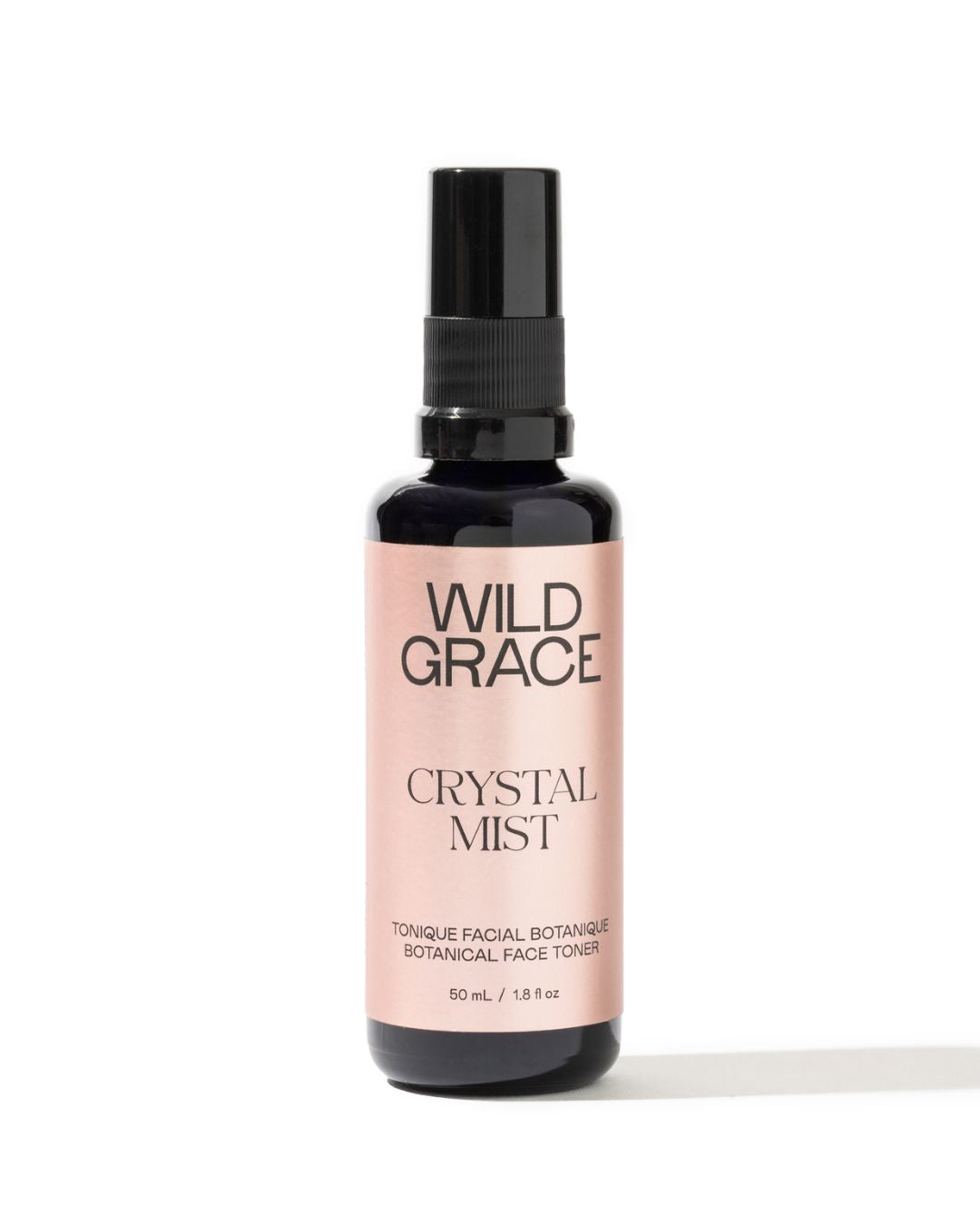 facial mist, crystal infused, black tourmaline, botanical skincare, made in Montreal, inspired by Ayurveda, WILD GRACE