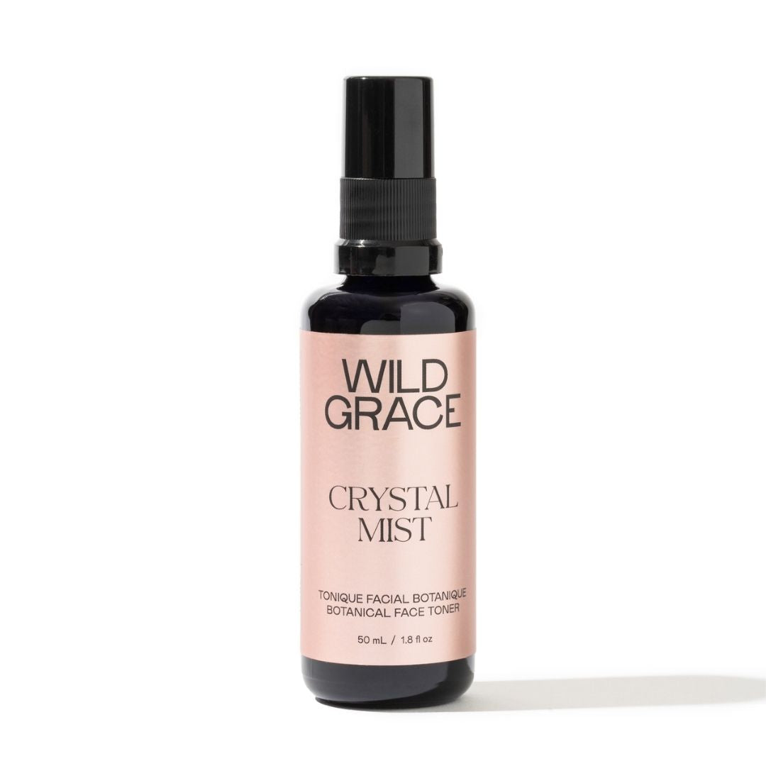 Wild Grace Crystal Mist bottle on a white background