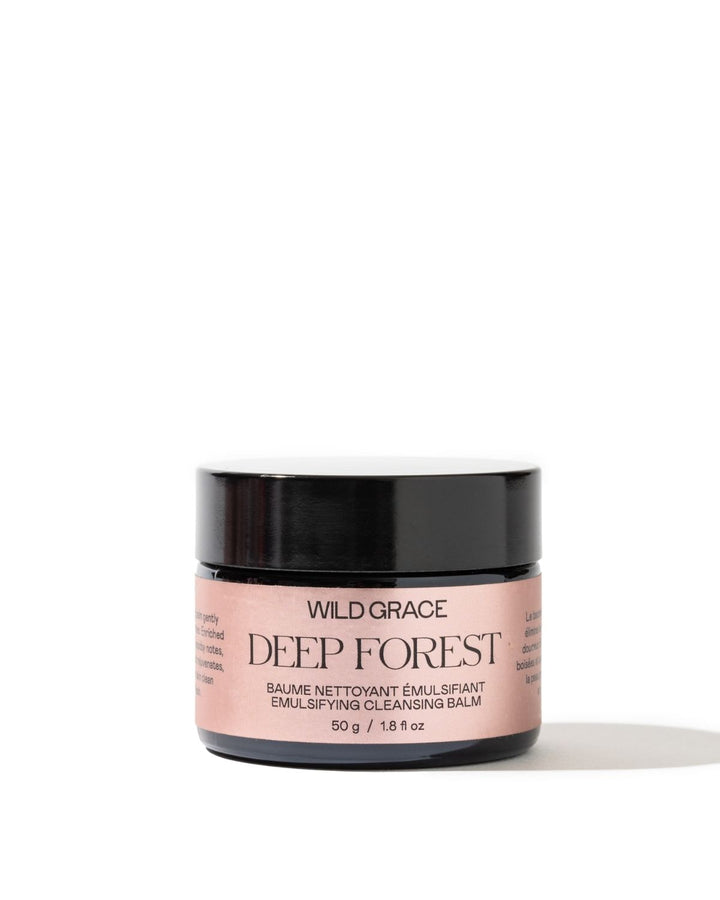 Wild Grace Deep Forest emulsifying cleansing balm jar on a white background