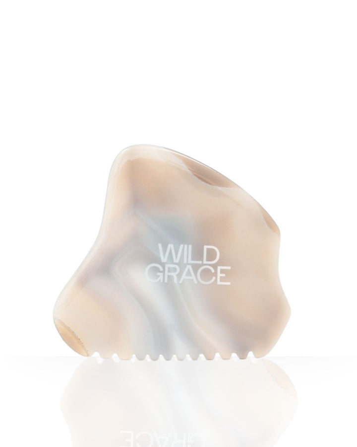 Smoky agate gua sha with &