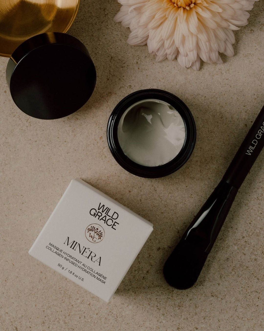 Cosmetic jar, brush, and packaging with &