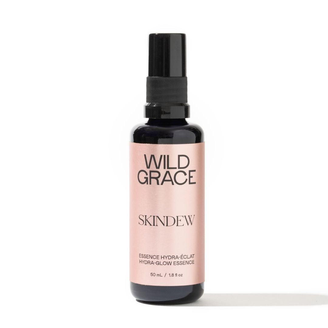 Skindew Wild Grace essence bottle on a white background