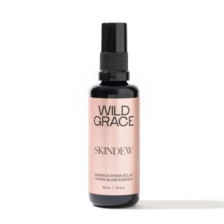 Skindew Wild Grace essence bottle on a white background