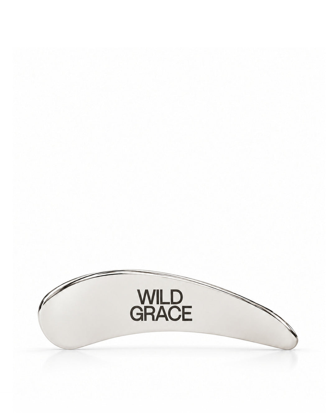 stainless steel cosmetic spatula with wild grace branding