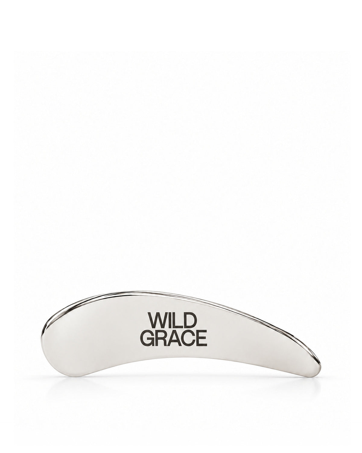 stainless steel cosmetic spatula with wild grace branding