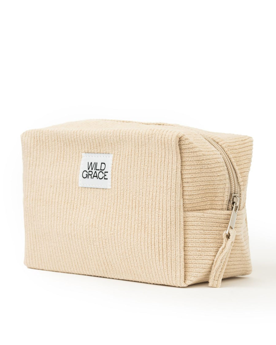 wild grace tan cosmetic pouch