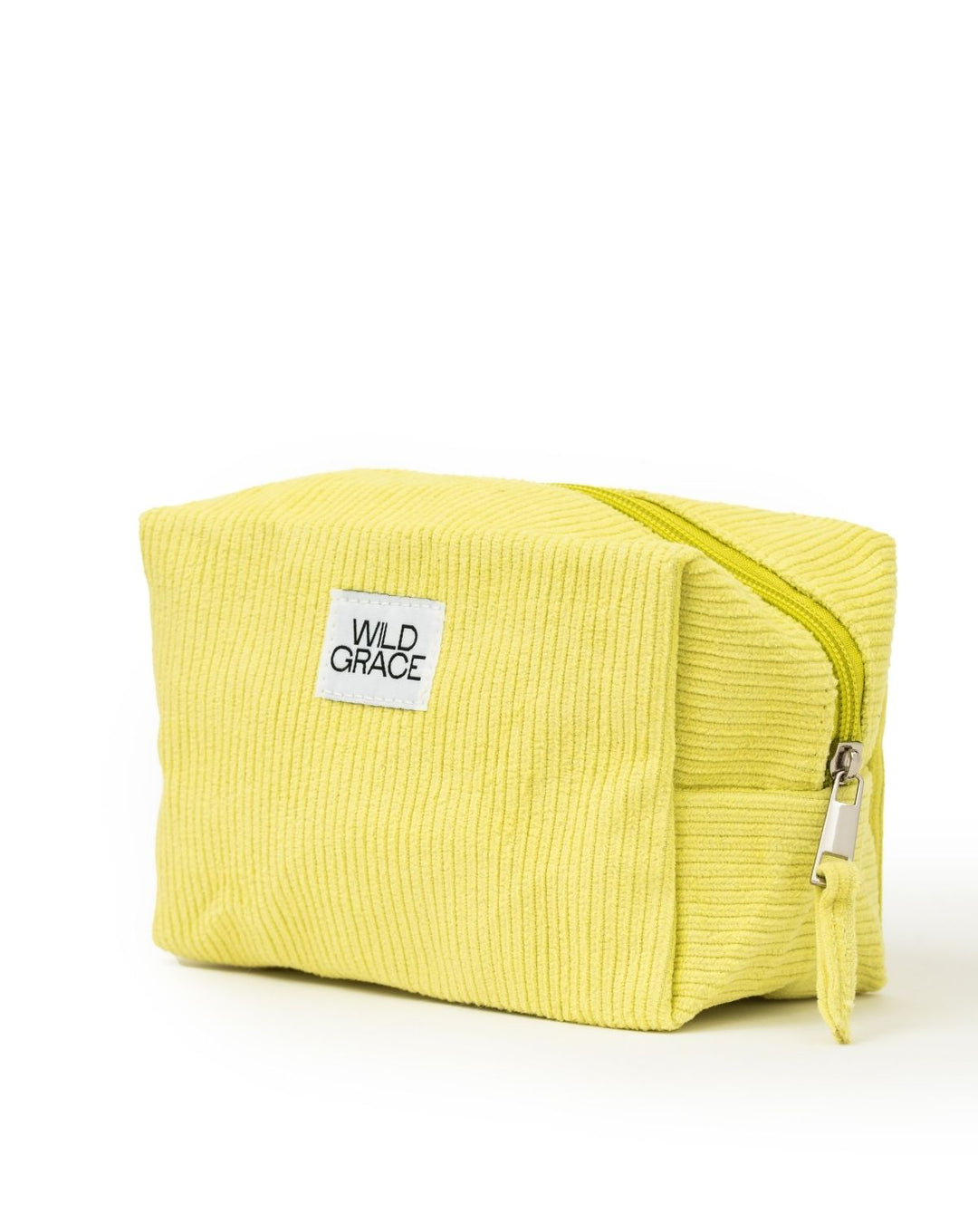 Yellow toiletry bag with &