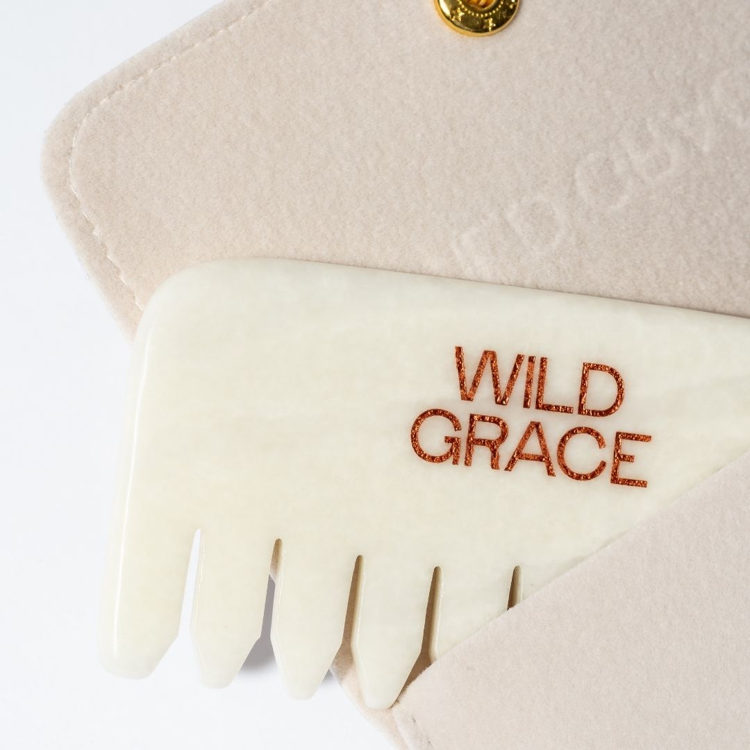 PEIGNE CRISTAL - Jade blanc