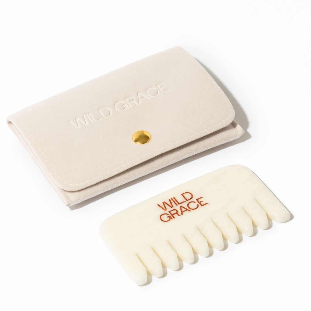 PEIGNE CRISTAL - Jade blanc