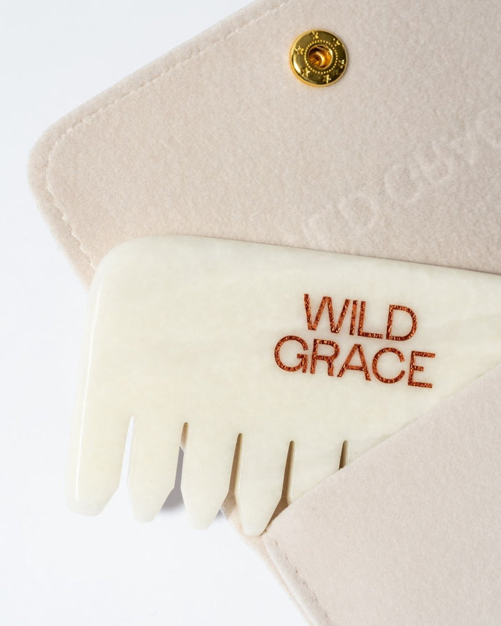 Beige pouch with &