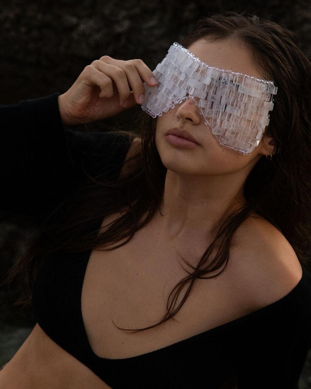 WILD GRACE CRYSTAL DREAMS clear quartz eye mask 
