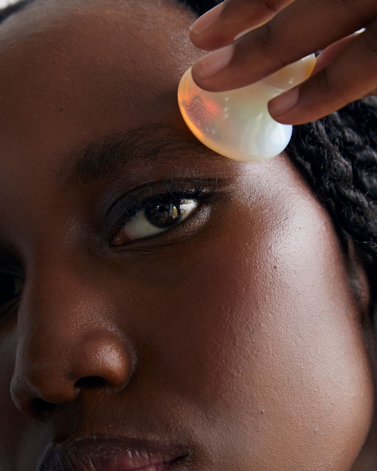 opalite de-puffing eye massage tool by WILD GRACE. Montreal, Canada.