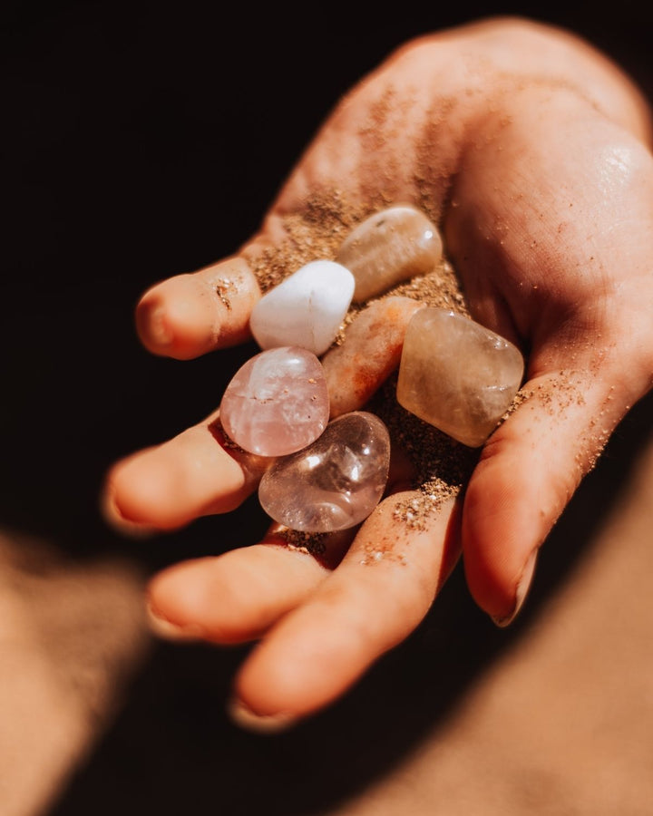 Recalibration crystal set of 6 crystals to be used for facial grid or meditation