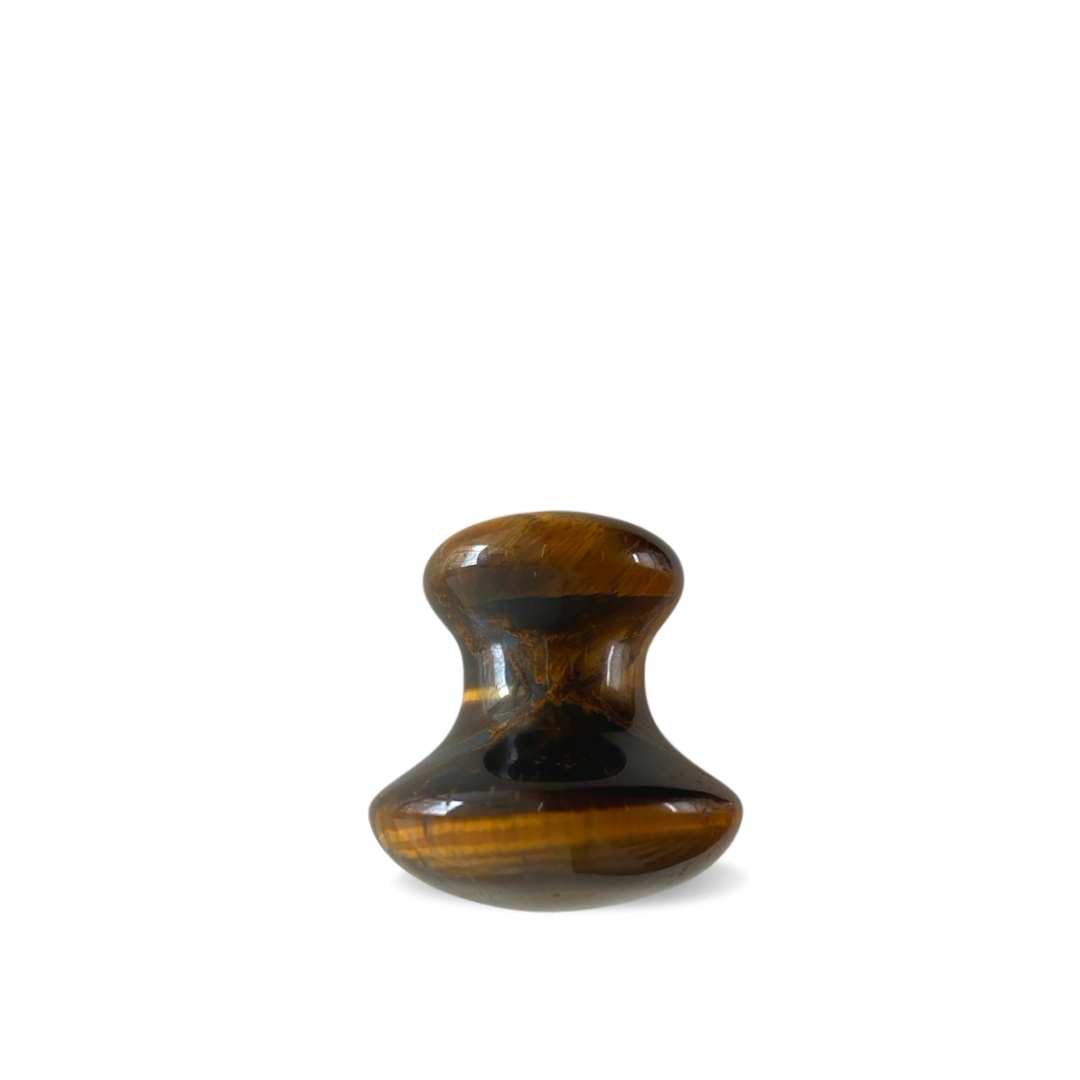 WILD GRACE de-puffing eye massage tool in tiger's eye crystal