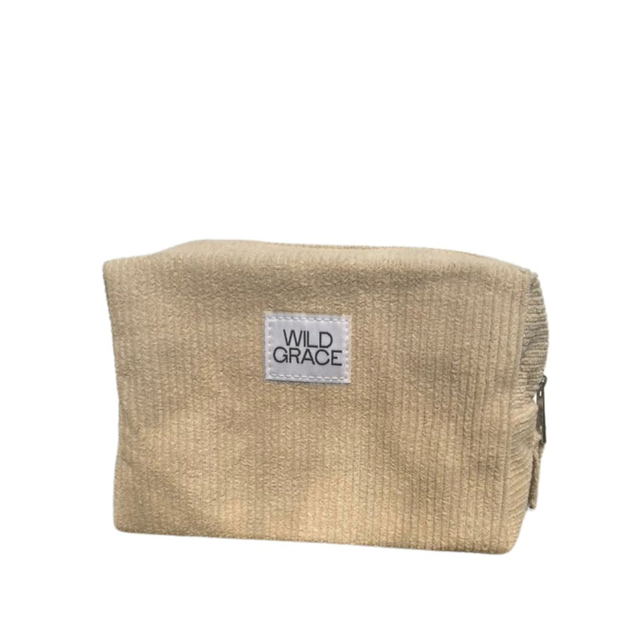 wild grace tan cosmetic pouch